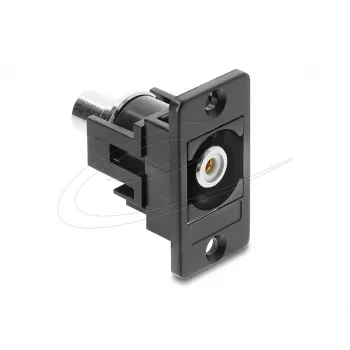 Keystone modulis DELOCK 91112 — plokščias RCA–RCA, juoda/balta