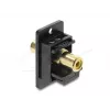 Keystone modulis DELOCK 91113 su RCA–RCA jungtimis, plokščias, juodas/geltonas