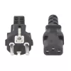 Manhattan maitinimo laidas, CEE 7/4 Schuko – C13, 5 m, 10 A, juodas