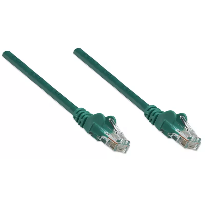 Intellinet tinklo jungiamasis laidas, Cat5e, 20 m, žalias, CCA, U/UTP, PVC, RJ45, paauksuoti kontaktai, su apsauga nuo užkabinimo, su batu, garantija visam laikui