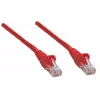 Intellinet tinklo jungiamasis laidas, Cat5e, 20 m, raudonas, CCA, U/UTP, PVC, RJ45, paauksuoti kontaktai, su apsauginiu gaubteliu, su įvore, viso gyvenimo garantija
