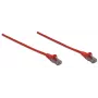 Intellinet tinklo jungiamasis laidas, Cat6, 10 m, raudonas, CCA, U/UTP, PVC, RJ45, paauksuoti kontaktai, apsaugotas nuo užsikabinimo, su gaubtuku, viso gyvenimo garantija