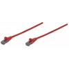 Intellinet tinklo jungiamasis laidas, Cat6, 10 m, raudonas, CCA, U/UTP, PVC, RJ45, paauksuoti kontaktai, apsaugotas nuo užsikabinimo, su gaubtuku, viso gyvenimo garantija