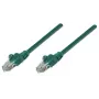 Intellinet tinklo jungiamasis kabelis, Cat5e, 15 m, žalias, CCA, U/UTP, PVC, RJ45, auksu dengti kontaktai, apsaugotas nuo užkliuvimo, su gaubtuku, viso gyvenimo garantija