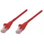 Intellinet tinklo jungiamasis kabelis, Cat5e, 15 m, raudonas, CCA, U/UTP, PVC, RJ45, auksuoti kontaktai, be užkablių, su apsauginiu gaubteliu, visą gyvenimą trunkanti garantija