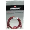 Intellinet tinklo jungiamasis kabelis, Cat5e, 15 m, raudonas, CCA, U/UTP, PVC, RJ45, auksuoti kontaktai, be užkablių, su apsauginiu gaubteliu, visą gyvenimą trunkanti garantija