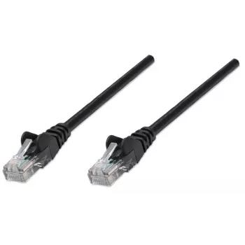 Intellinet tinklo jungiamasis laidas, Cat6, 7,5 m, juodas, CCA, U/UTP, PVC, RJ45, auksuoti kontaktai, be užkabinimo, su gaubtuku, viso gyvenimo garantija