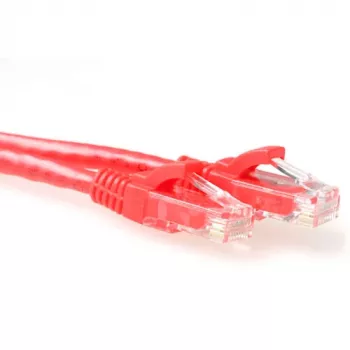 ACT Red 5 metrų U/UTP CAT6A pataisinis laidas su apsaugotais RJ45 jungtimis