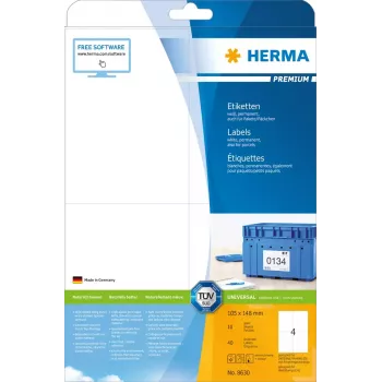 Lipnūs etikečių lapai HERMA 8630 A4 105x148 mm
