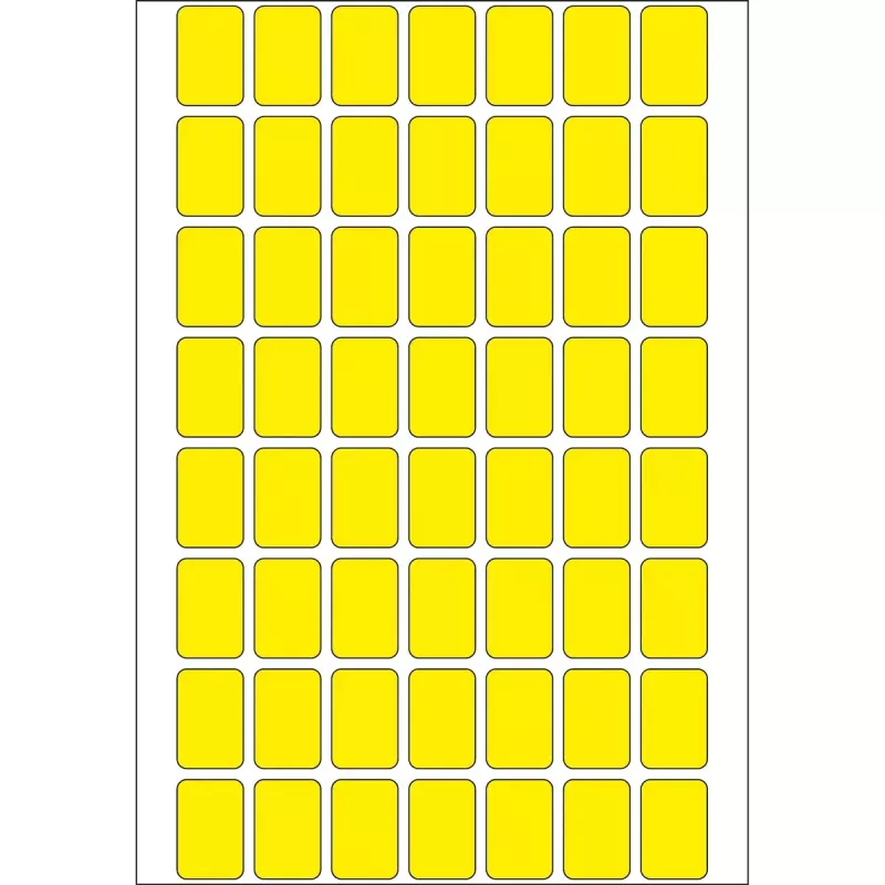 Įvairios paskirties etiketės HERMA 12x18 mm geltonos matinio popieriaus 1792 vnt.
