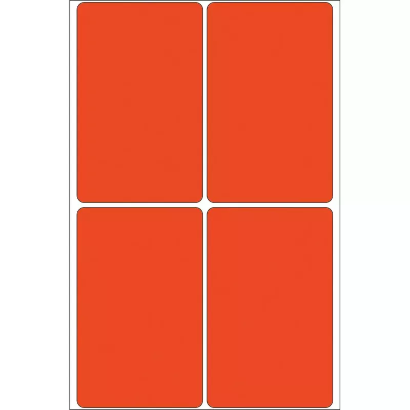 Universali etiketė HERMA 52x82 mm raudona matinė rankiniam rašymui 128 vnt.
