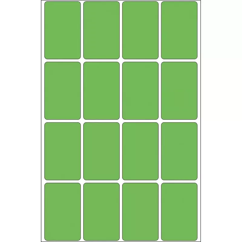 Įvairios paskirties etiketės HERMA 512 vnt 25x40 mm žalia popierinė matinė