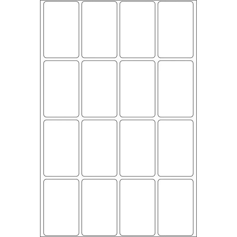 Daugiafunkcinės etiketės HERMA 10613 25x40 mm balta, nuimamos/perskleidžiamos