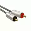 Garso kabelis Hama 00080864 1m 3,5mm – 2x RCA sidabrinis