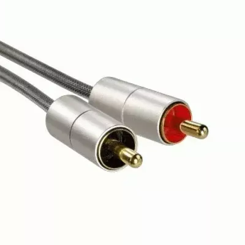 Garso kabelis Hama 00080864 1m 3,5mm – 2x RCA sidabrinis