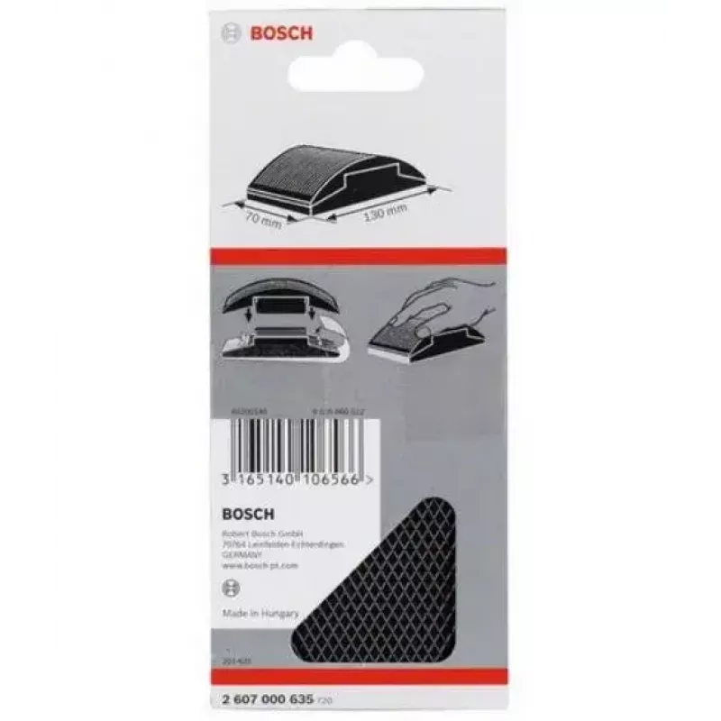 Šlifavimo trinkelė Bosch 2 607 000 635 Juoda Guma 70x130mm