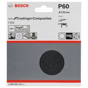 Bosch 2 608 606 755 šlifavimo lakštai P60 10 vnt.