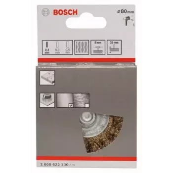 Šepečio ratas Bosch 2 608 622 130, 8 cm skersmuo, 8 mm kotas