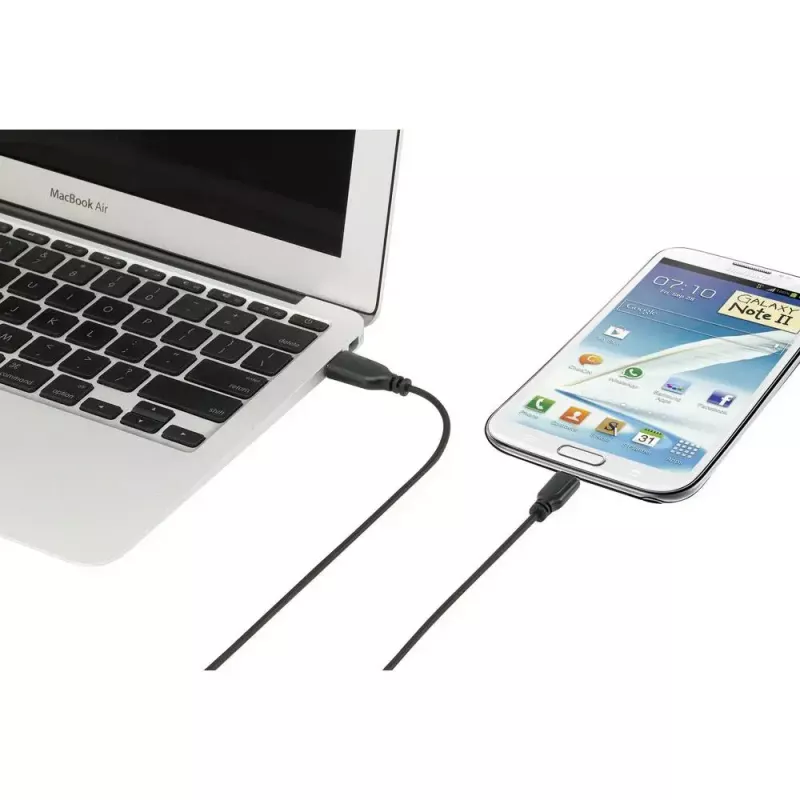 USB 2.0 duomenų kabelis Renkforce RF-4032111, USB A – Micro-USB B, 1 m, juodas