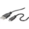 USB 2.0 duomenų kabelis Renkforce RF-4032111, USB A – Micro-USB B, 1 m, juodas