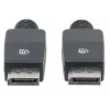 Manhattan DisplayPort 1.1 laidas, 4K@60Hz, 10m, Kištukas-Kištukas, su fiksatoriais, visiškai ekranuotas, juodas, garantija visam laikui