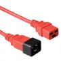 Maitinimo laidas C19 - C20 ACT Powercord 0,6 m raudonas