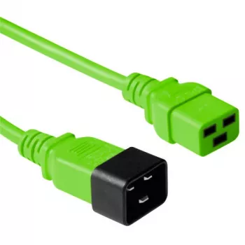 Maitinimo laidas C19 - C20 ACT Powercord 1,2 m žalias