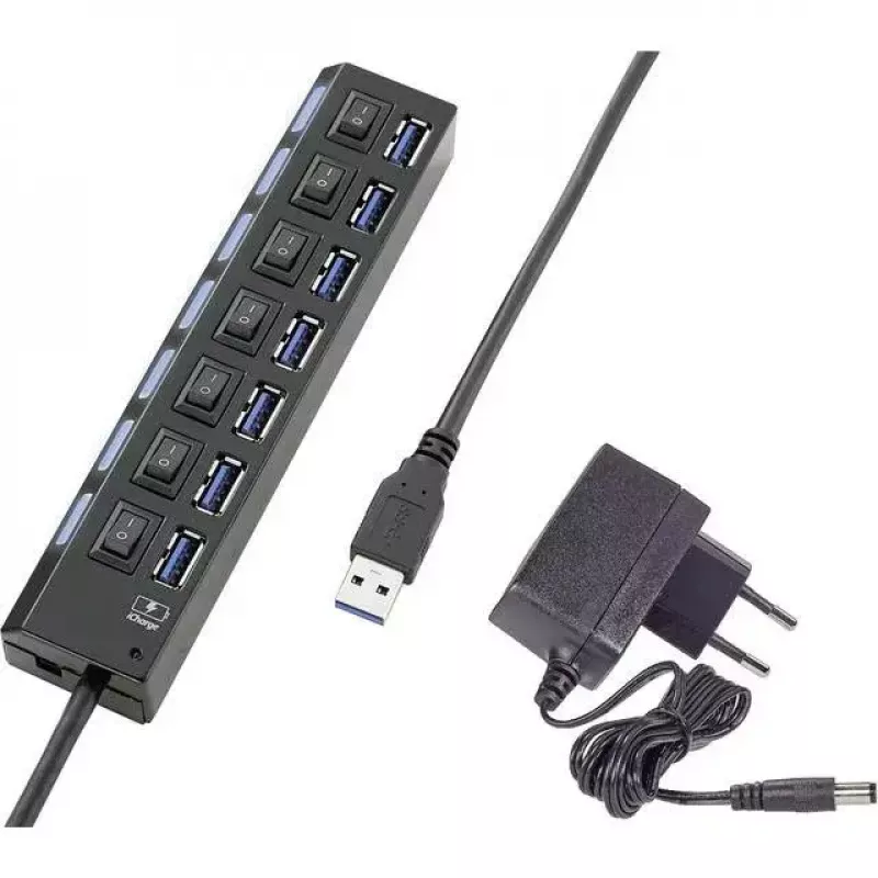 USB 3.2 Gen 1 šakotuvas Renkforce RF-4821051