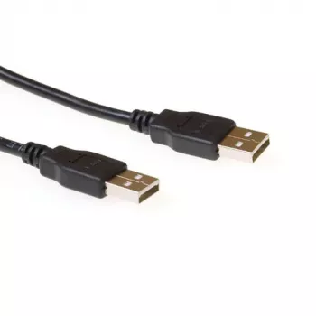 ACT USB 2.0 A kištukas - A kištukas 3,00 m, 3 m, USB A, USB A, USB 2.0, Juoda