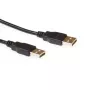 ACT USB 2.0 A kištukas - A kištukas 3,00 m, 3 m, USB A, USB A, USB 2.0, Juoda
