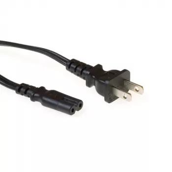Maitinimo laidas ACT Powercord C7 su USA kištuku, juodas, 1,8 m