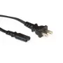 Maitinimo laidas ACT Powercord C7 su USA kištuku, juodas, 1,8 m