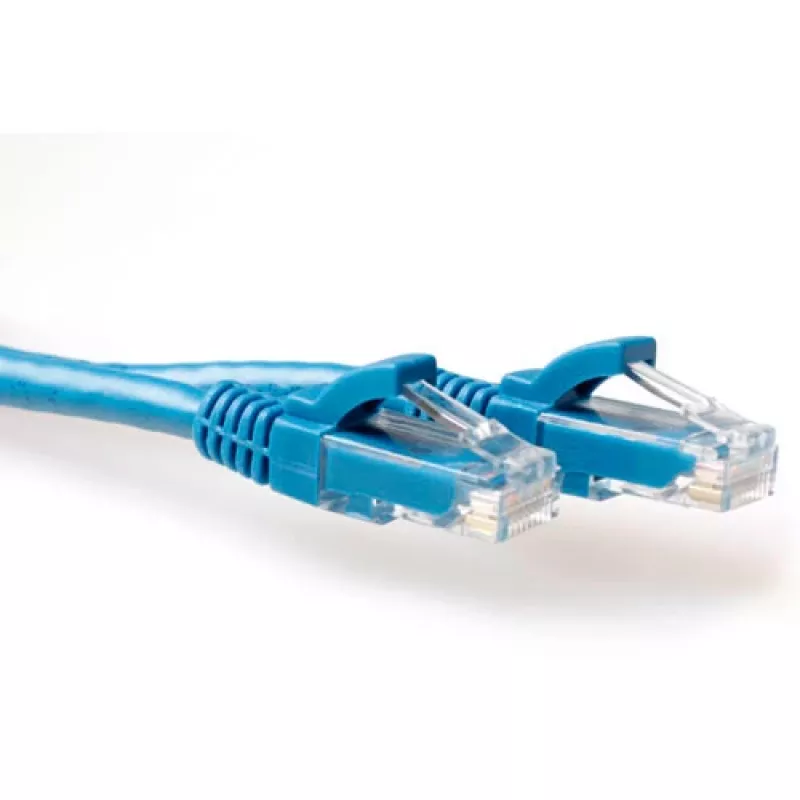 ACT Blue 15 m U/UTP CAT6A pataisas laidas su apsauga nuo užkabinimo, RJ45 jungtimis