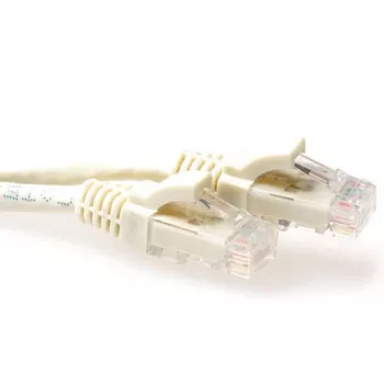 ACT Ivory 5 metrų U/UTP CAT6A pataisos laidas su apsauga nuo užkliuvimo ir RJ45 jungtimis