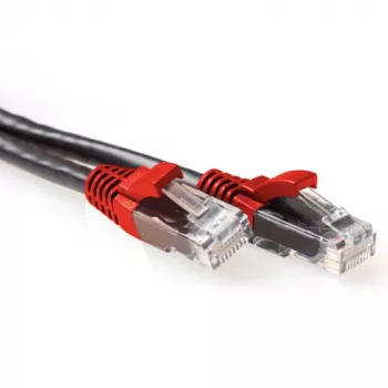ACT Black 1,5 m U/UTP CAT6A kryžminis (cross) RJ45 jungiamasis kabelis