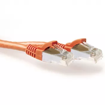 ACT Orange 30.00 m SFTP CAT6A patch laidas, apsaugotas nuo užkliuvimo, su RJ45 jungtimis