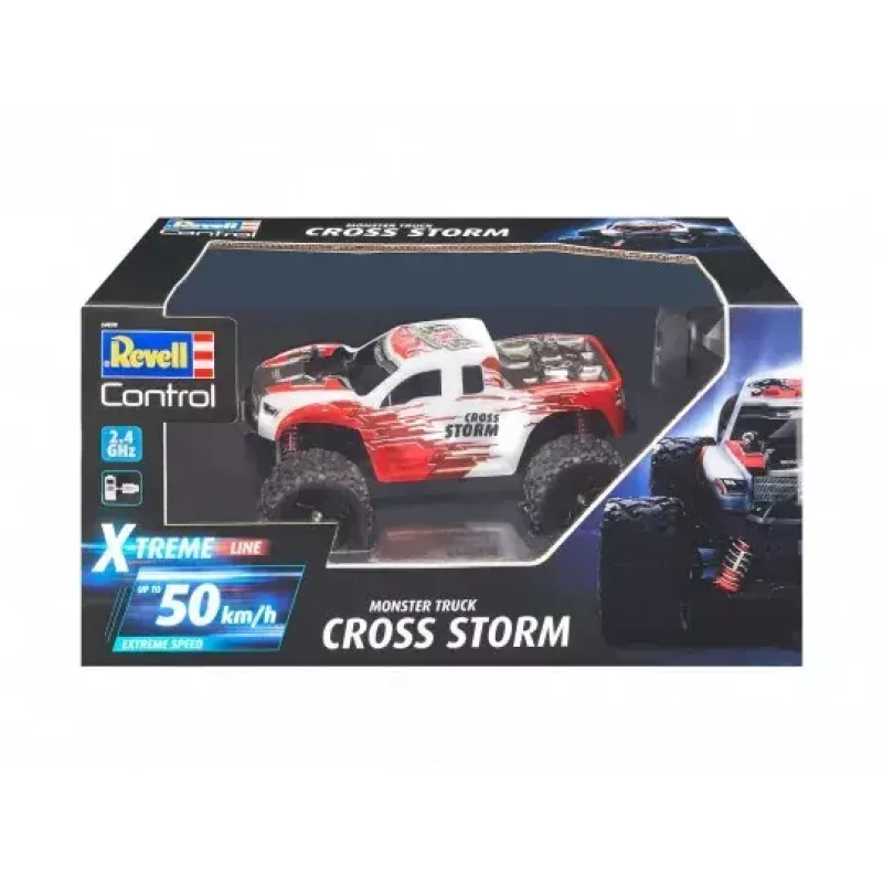 Radijo bangomis valdomas krovininis visureigis REVELL X-Treme CROSS STORM 1:18 elektrinis modelis