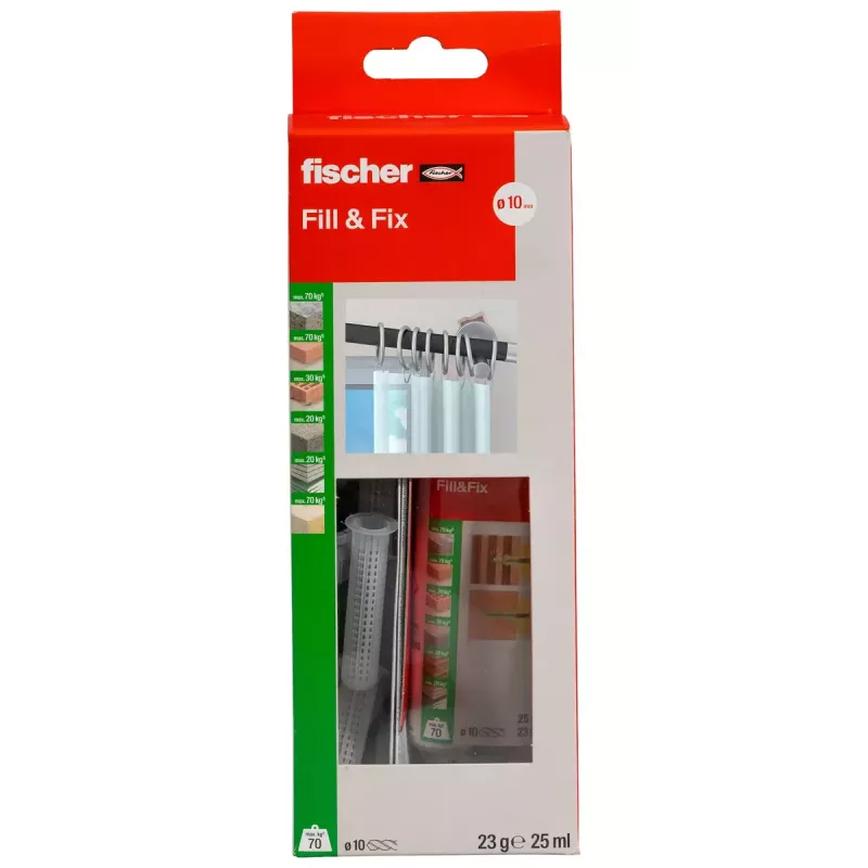 FISCHER sieninis kaištis 51097 – vieno elemento sieninis inkaras tvirtam tvirtinimui
