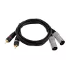 Garso kabelis Omnitronic 3022522D 3 m 2 x XLR 2 x RCA juodas