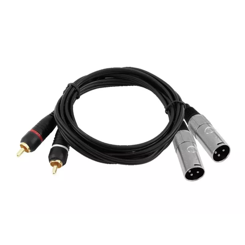 Garso kabelis Omnitronic 3022522D 3 m 2 x XLR 2 x RCA juodas