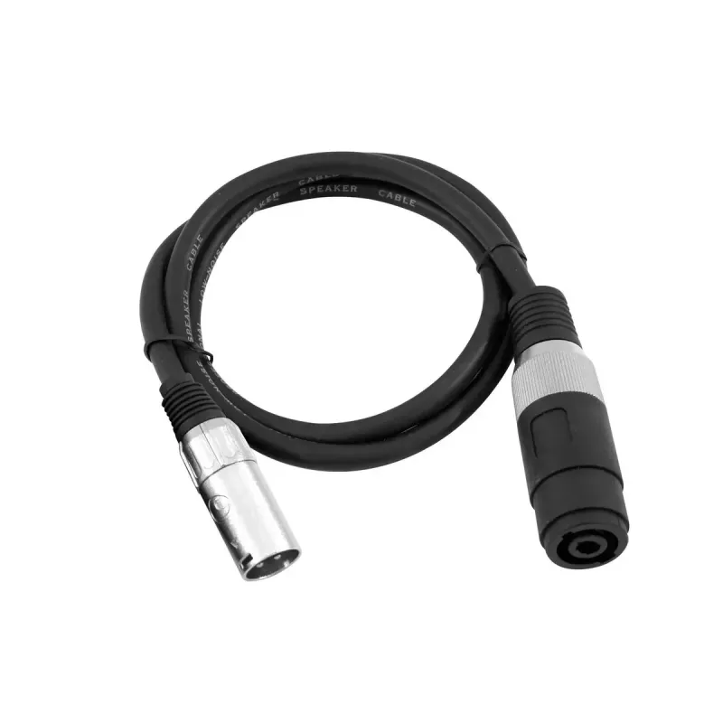 Audio kabelis Omnitronic 30225590 Speakon XLR 1m Juodas