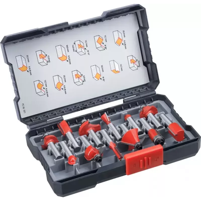 Frezių rinkinys KWB 757295, 12 vnt