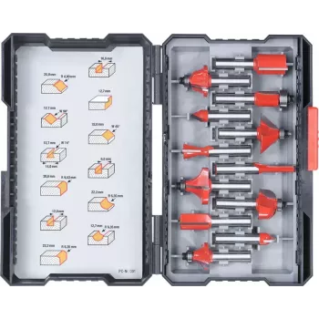 Frezių rinkinys KWB 757295, 12 vnt