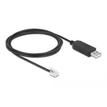 USB 2.0 į RJ12 RS-232 adapteris (kabelis) DeLOCK 66737, 2 m