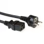ACT Powercord CEE 7/7 kištukas (tiesus) - C19 juoda 2 m