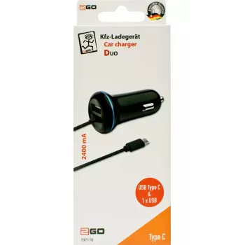 Automobilinis įkroviklis 2GO 797170 Universal Black Cigar Lighter Auto 12/24V USB 1,4 m