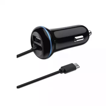 Automobilinis įkroviklis 2GO 797170 Universal Black Cigar Lighter Auto 12/24V USB 1,4 m