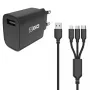 2GO 797256 Universal Black AC Indoor 5V mobiliojo įrenginio įkroviklis