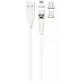 USB laidas 2GO 797317 1m USB B USB C/Micro-USB B/Lightning Baltas