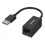 Hama 00300024 USB-A į RJ-45 tinklo adapteris, Gigabit Ethernet, juodas